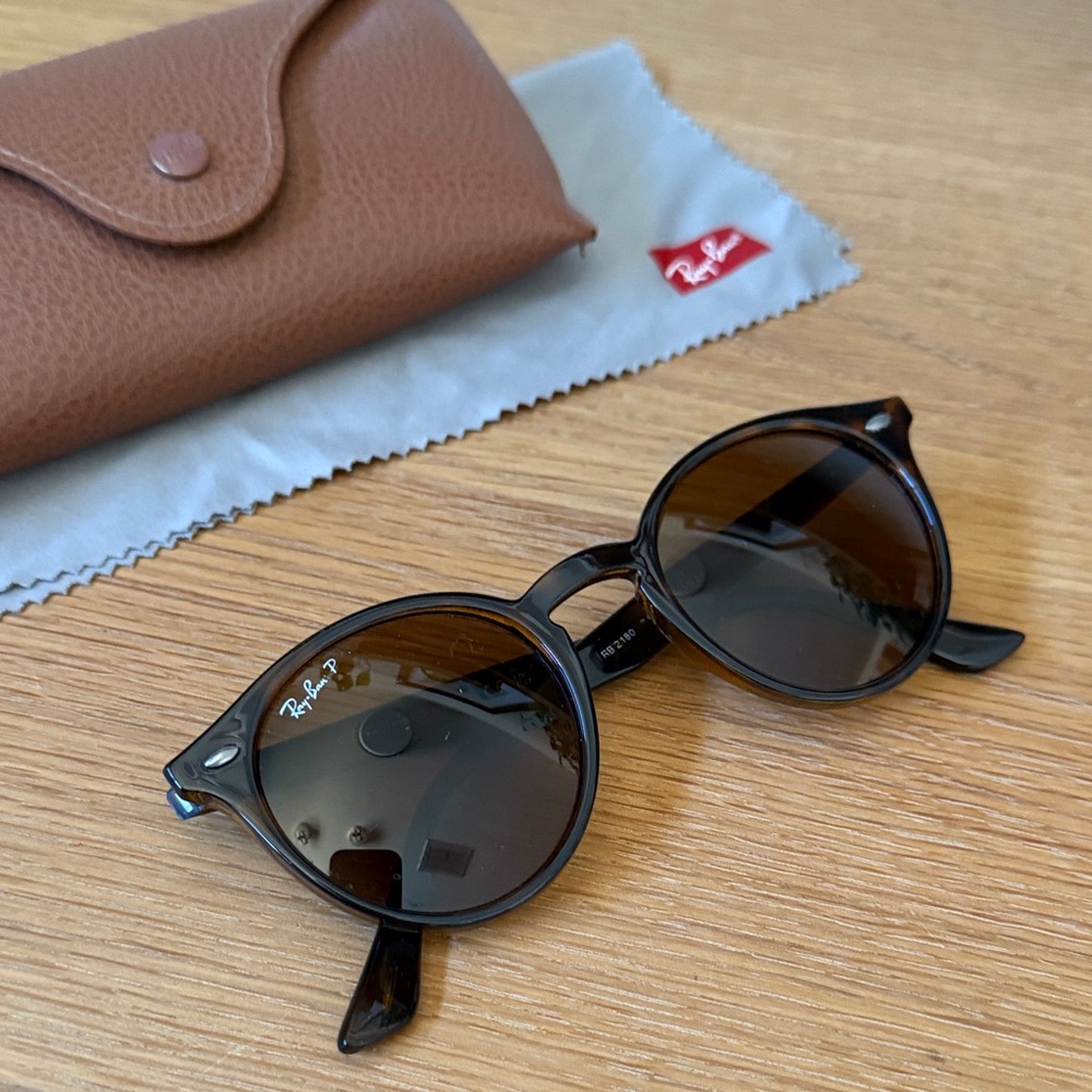 Ray-Ban RB2180 Brown Sunglasses with Brown Case - Picture 8 of 11